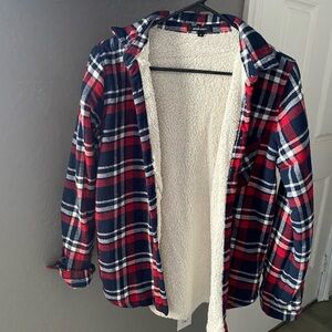 Ambiance Red and Blue Plaid Jacket